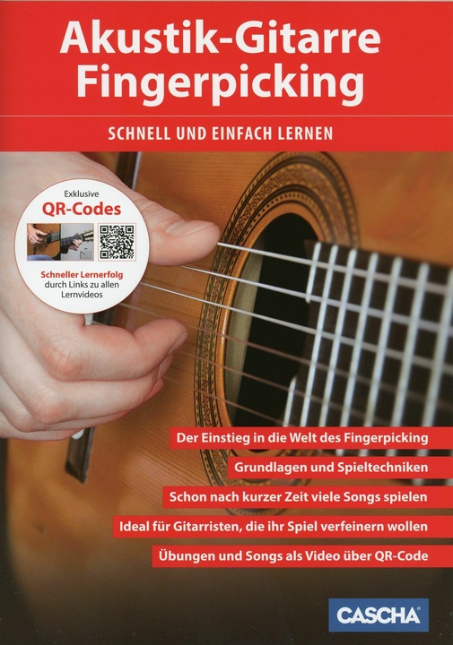 Produktbild Akustik-Gitarre Fingerpicking - Schnell und einfach lernen + DVD (Deutsch, Helmut Hage, 2017)