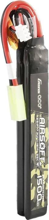 Produktbild Gens Ace 25C 1500mAh 2S1P 7.4V Nunchuck 2X Airsoft Gun Lipo Battery with mini Tamiya Plug (7.40 V, 1500 mAh)