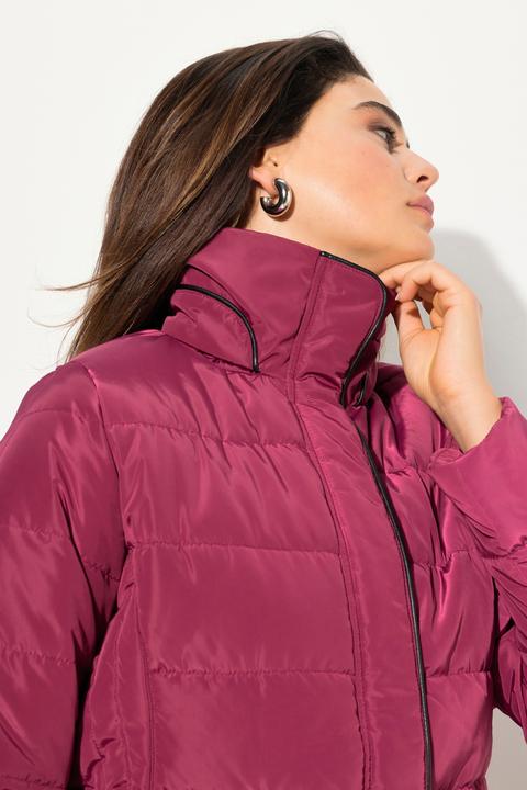 Produktbild Ulla Popken Steppjacke mit leichter Wattierung, Stehkragen, Eingriffstatschen, langarm (46, 48)