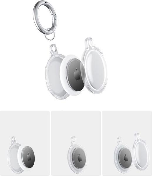 Actual product image MU Style AirTag Soft TPU Plastic Case with Keychain