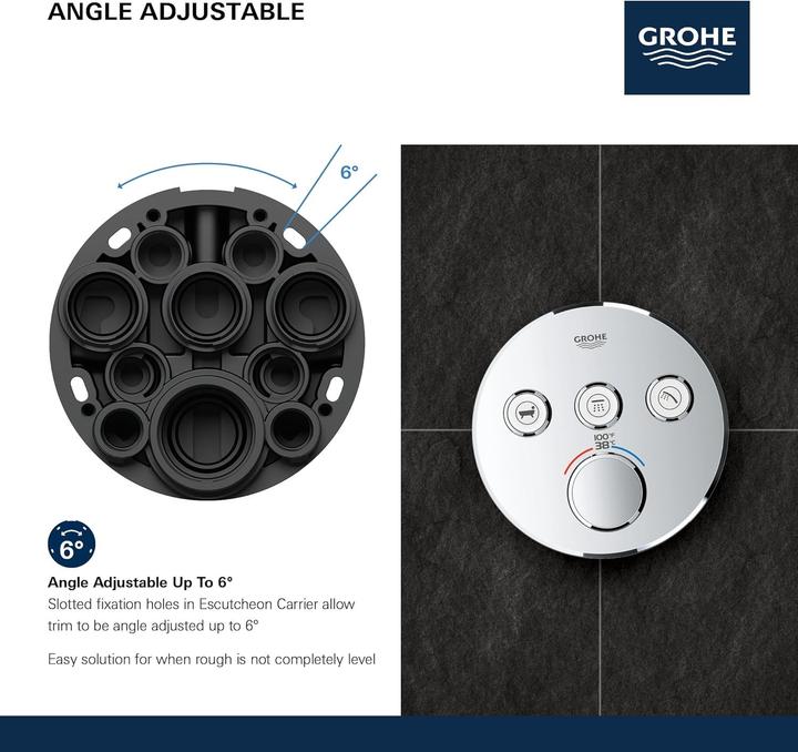 Actual product image Grohe Smartcontrol Triple Function Thermostatic Valve Trim