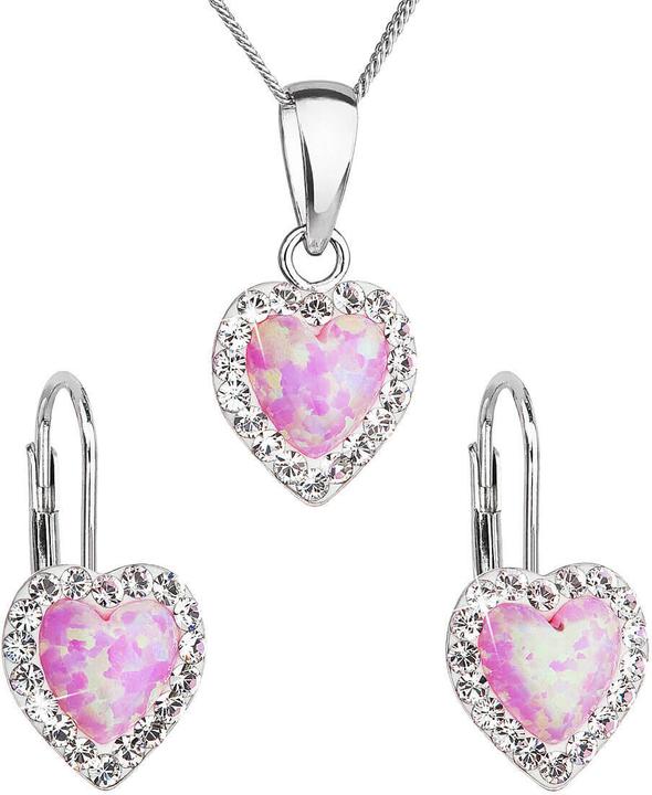 Image du produit Evolution Group Jewelry heart set 39161.1 & light rose s.opal