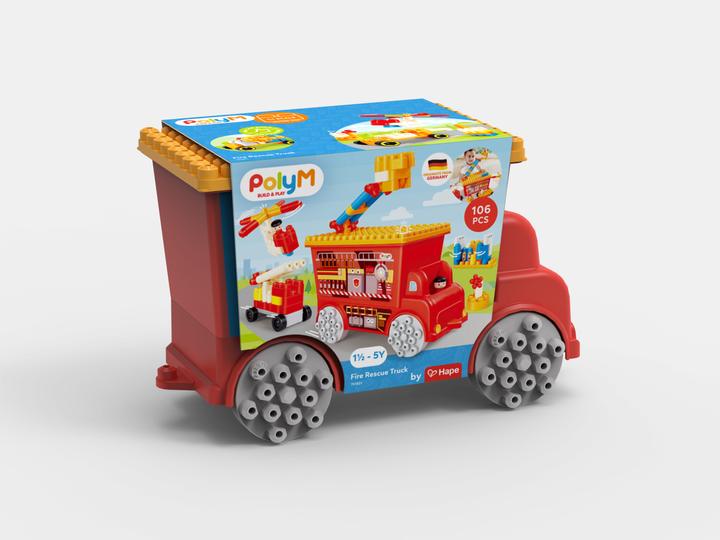 HEALSOPTHY 4-tlg Feuerwehrfahrzeug Set - Reibungsantrieb Spielzeug Für Kinder