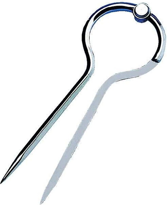 Actual product image Alco One-handed marine compass 190mm chrome-coloured high-gloss