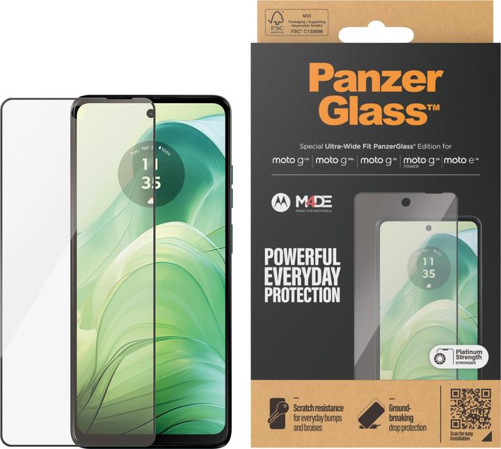 Produktbild PanzerGlass Ultra-Wide Fit (1 Stück, Motorola Moto G04, Motorola Moto G24, Motorola Moto G24 Power)