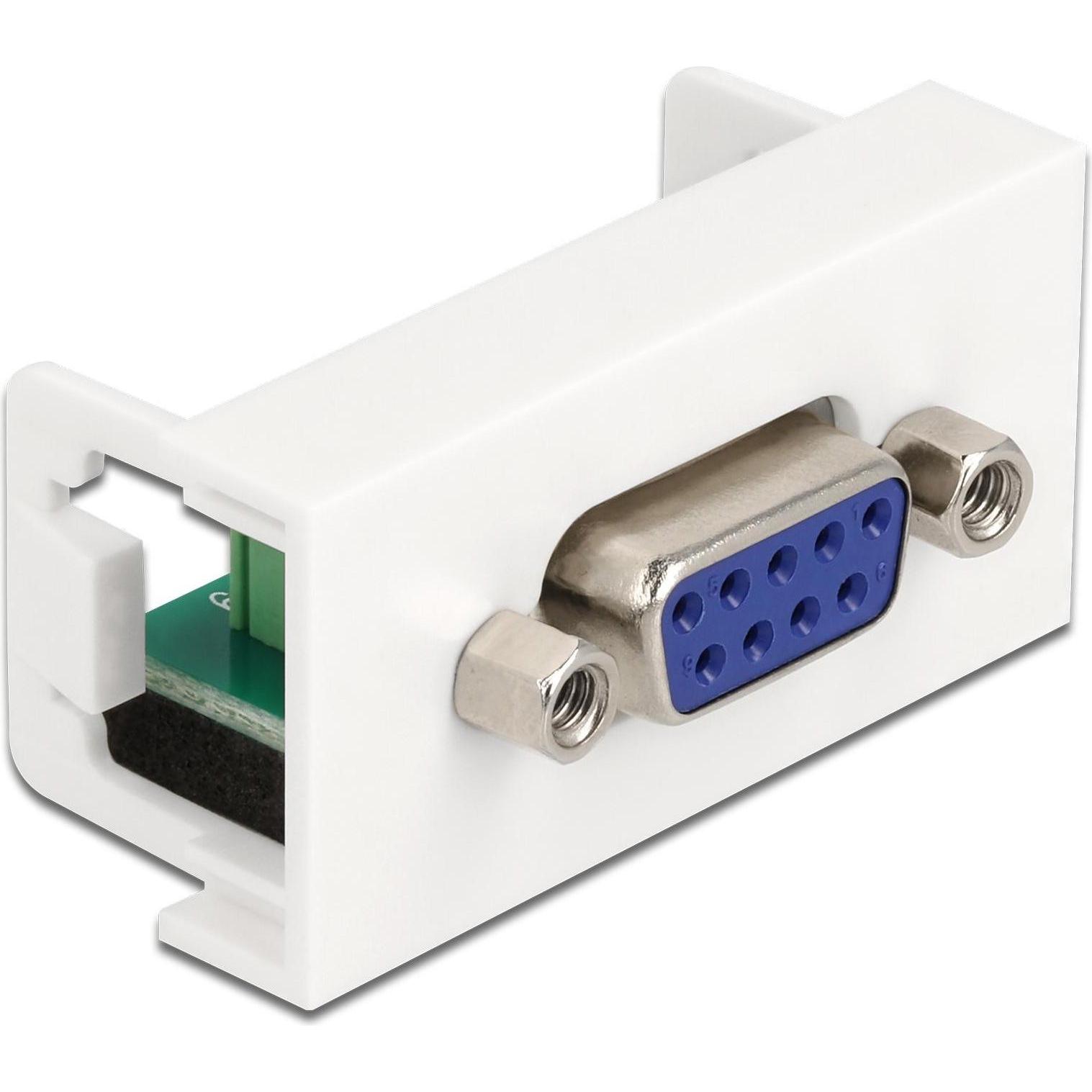 Delock Easy 45 Modul D-Sub 9 Pin Buchse zu 6 Pin Terminalblock 22,5 x 45 mm, Server Zubehör, Weiss