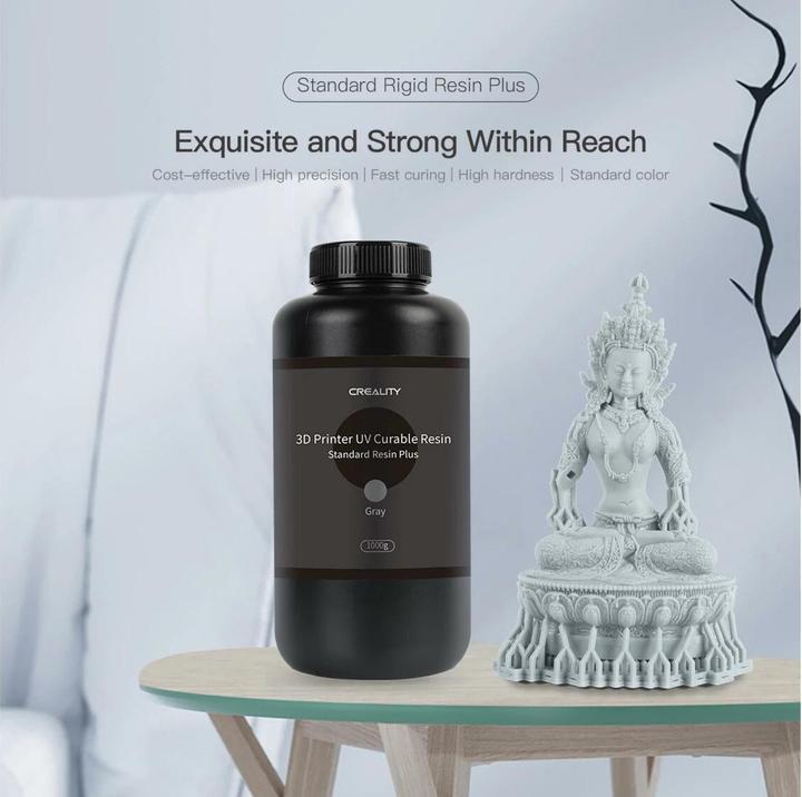 Actual product image Creality Resin Plus 1 kg, Grey (Grey, 1000 g)