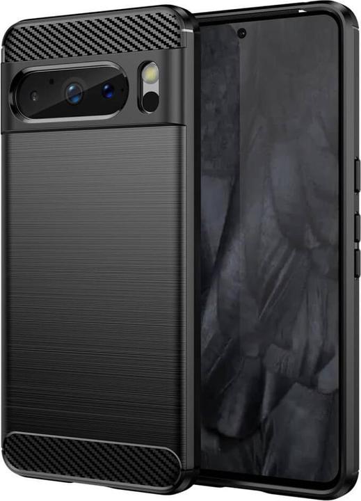 Cover-Discount Google Pixel 8 Pro - Metall Carbon Look Hülle schwarz (Google Pixel 8 Pro)