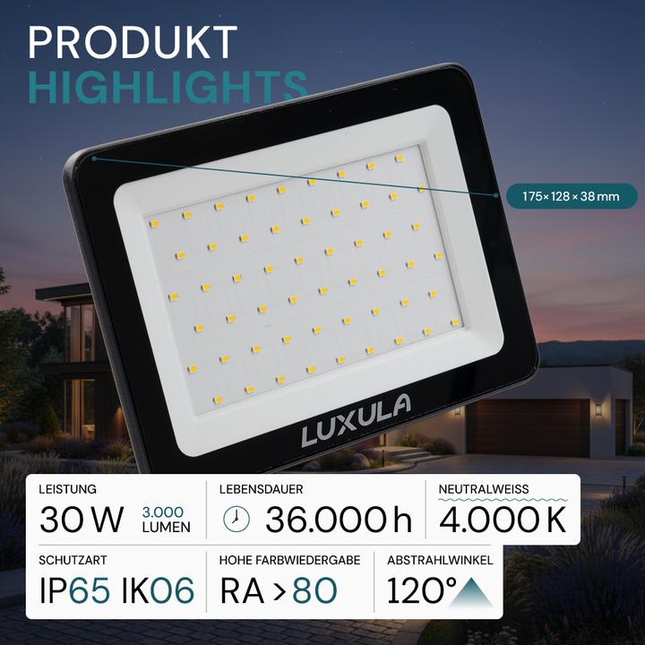 Image du produit Luxula Projecteur à LED avec connecteur rapide (5000 lm, IP65)