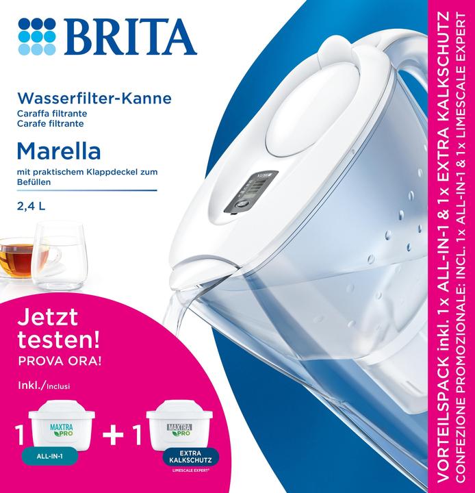 Actual product image Brita Marella weiss inkl. inkl. 1x ALL-in-1, 1x Extra Kalk (2.40 l)