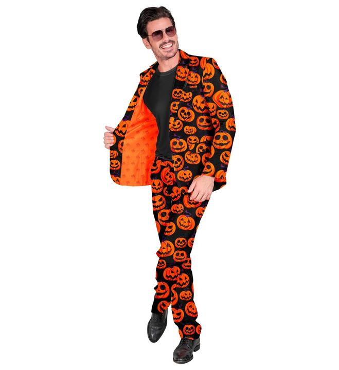 Actual product image Widmann Halloween pumpkin suit with jacket & trousers (S)