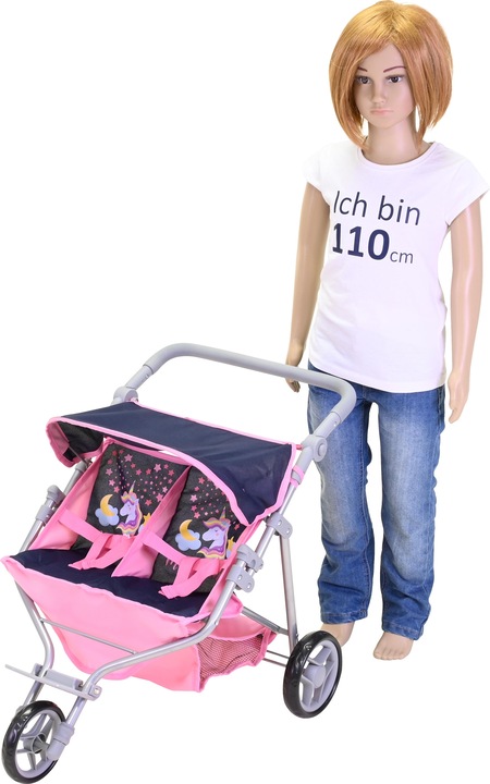 Image du produit Knorrtoys Poussette pour poupées jumelles Duo - "Magic Unicorn