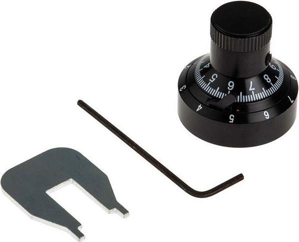 Produktbild RS PRO Drehknopf 25,4mm 10-Gang Welle 6,35mm