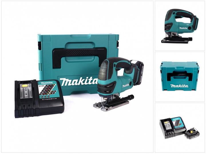 Actual product image Makita DJV 180 RA1J Battery jigsaw 18 V + 1x battery 2.0 Ah + charger + Makpac