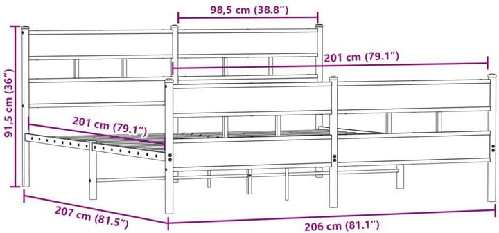 Image du produit vidaXL Bettgestell (200 x 200 cm)
