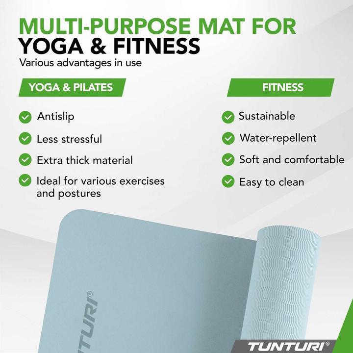 Produktbild Tunturi TPE Yogamatte Rutschfest 8 mm (8 mm)