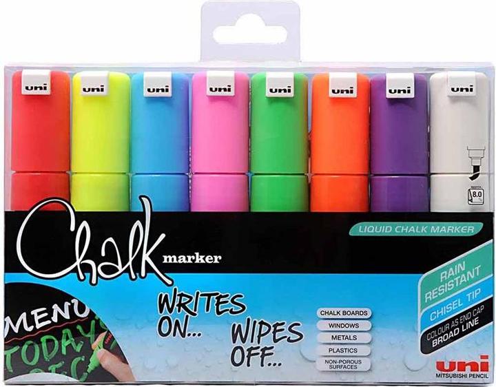 Produktbild Uni-ball Chalkmarker PC8K - Assorted colors, 4 pc (4x)