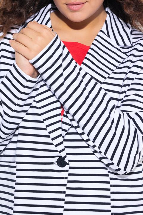 Actual product image Ulla Popken Striped Jersey Blazer (50, 52)
