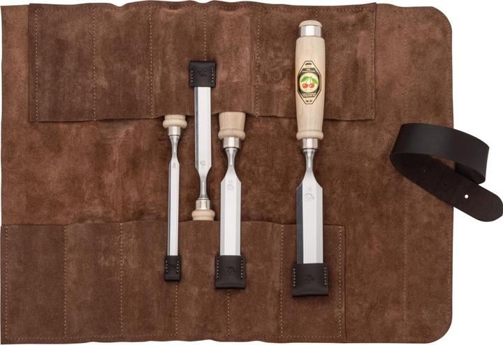 Actual product image Kirschen Chisel set 4-piece leather case 10-16-20-26 (26 mm)