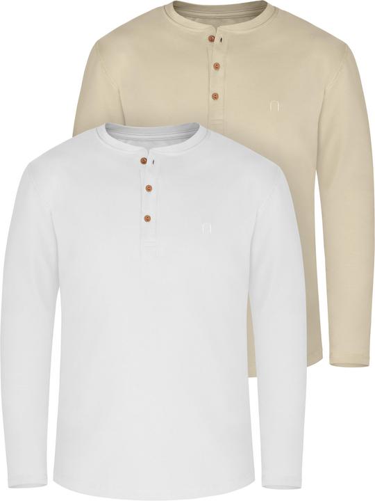 Normani 2er Set Herren Langarm Shirts aus Bio-Baumwolle Neuville - 9839