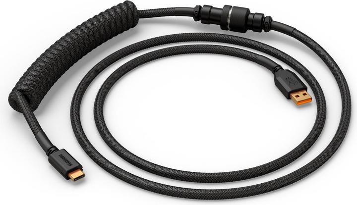 Glorious GMMK Coiled Cable Phantom Black, Spiralkabel, USB-C/USB-A - schwarz (1.40 m)