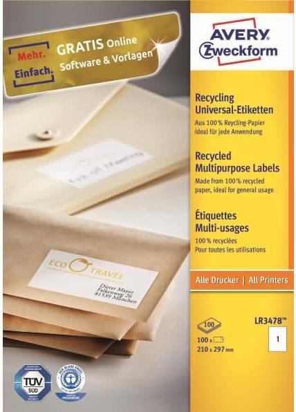 Produktbild Avery Recycling Universal-Etiketten