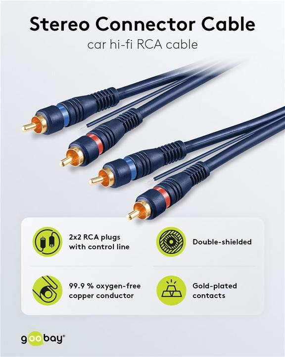 Produktbild Goobay 2x RCA – 2x RCA (5 m, Cinch)