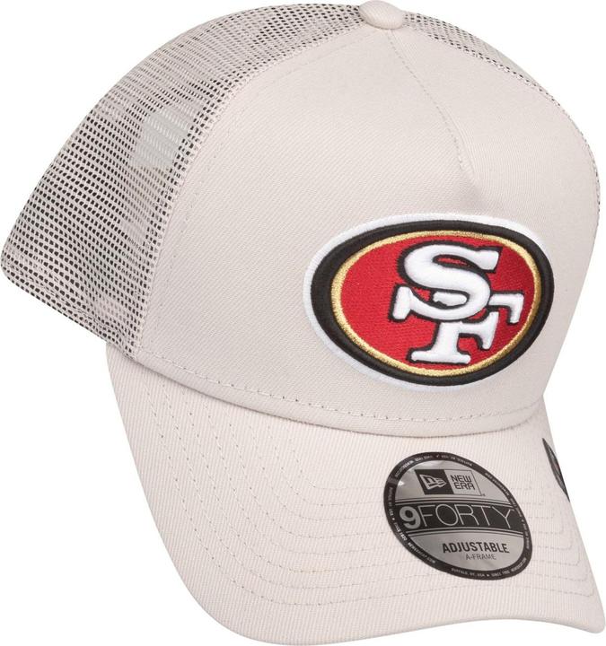 Actual product image New Era A-Frame Mesh Trucker Cap - San Francisco 49ers stone
