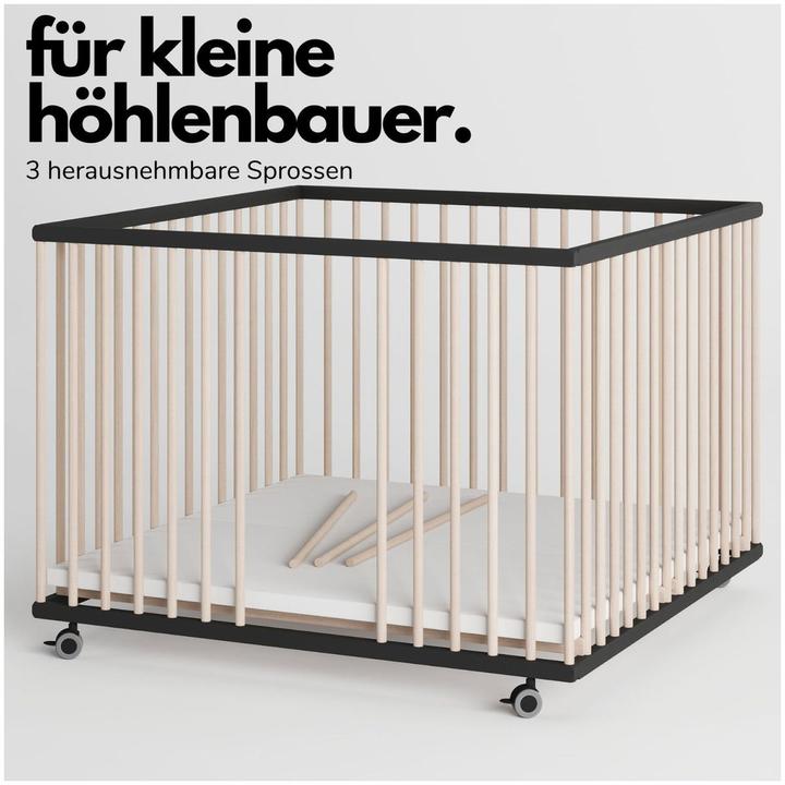 Image du produit Sämann Parc Premium avec barreaux amovibles (100 cm, Hêtre)