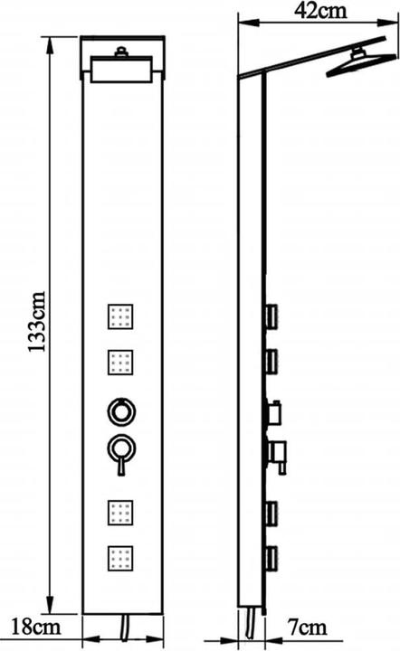 Produktbild vidaXL Duschpaneel