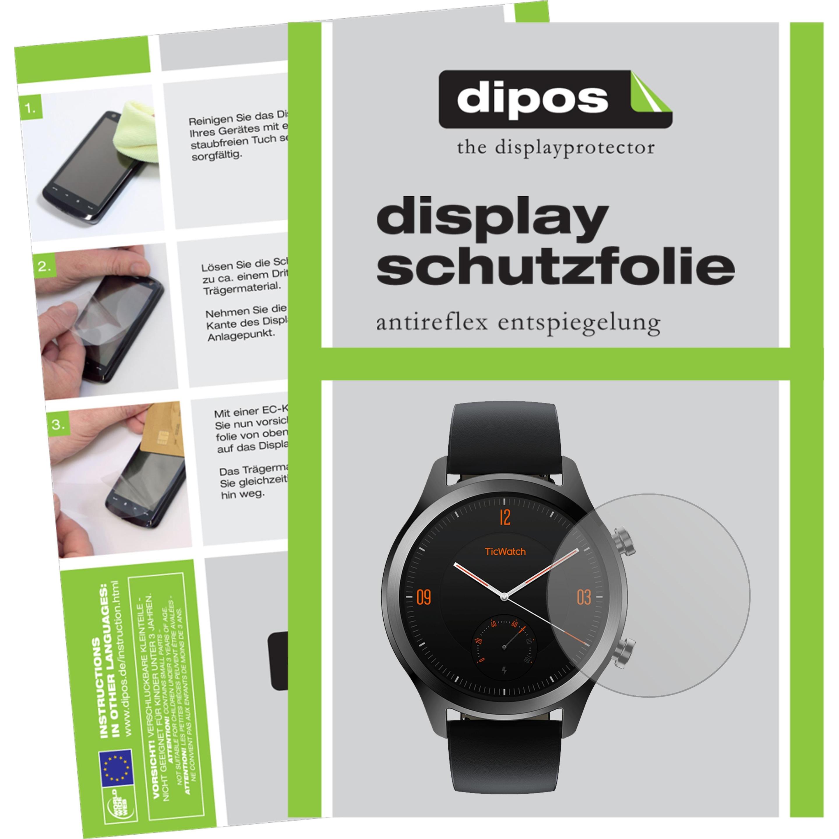 Dipos Displayschutzfolie Antireflex, Smartwatch Schutzfolie, Transparent