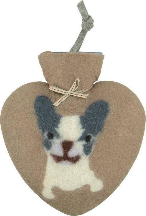 Produktbild Dorothee Lehnen Wärmeflasche Bully Hund, 0.7 l, mokka (0.70 l, Bettflasche mit Bezug)