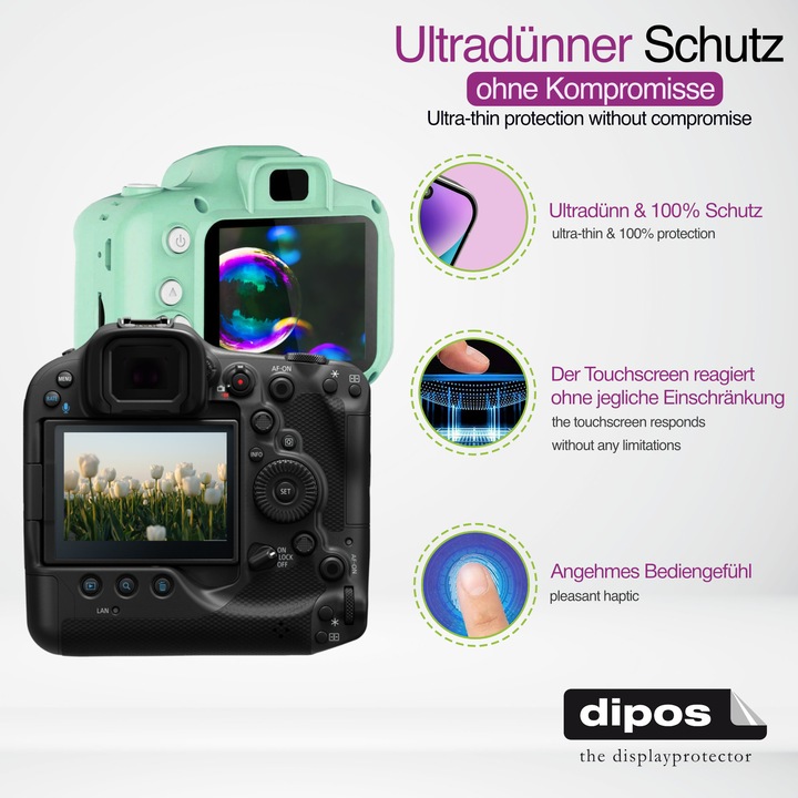 Produktbild Dipos Schutzfolie Klar für Ricoh GR III HDF (Displayschutz)