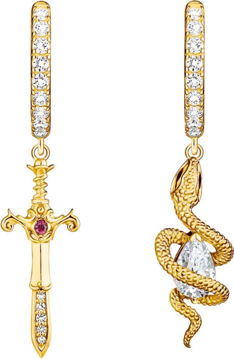 Thomas Sabo Créoles avec pendentif Tempting Romance (Argent 925, Or jaune)