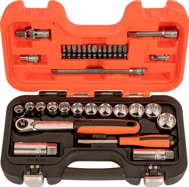 Produktbild Bahco 3/8" Steckschlüssel-Satz, 34-teilig