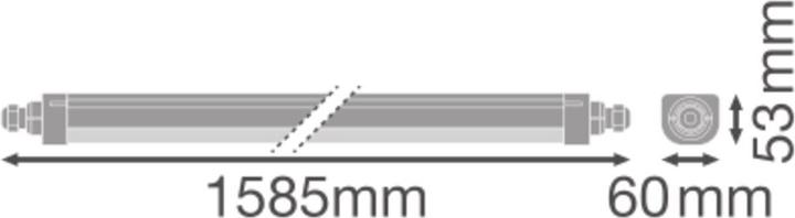 Immagine prodotto Ledvance Lampada compatta a prova di umidità 7500lm 1500mm 62W/840 IP66 (7500 lm)