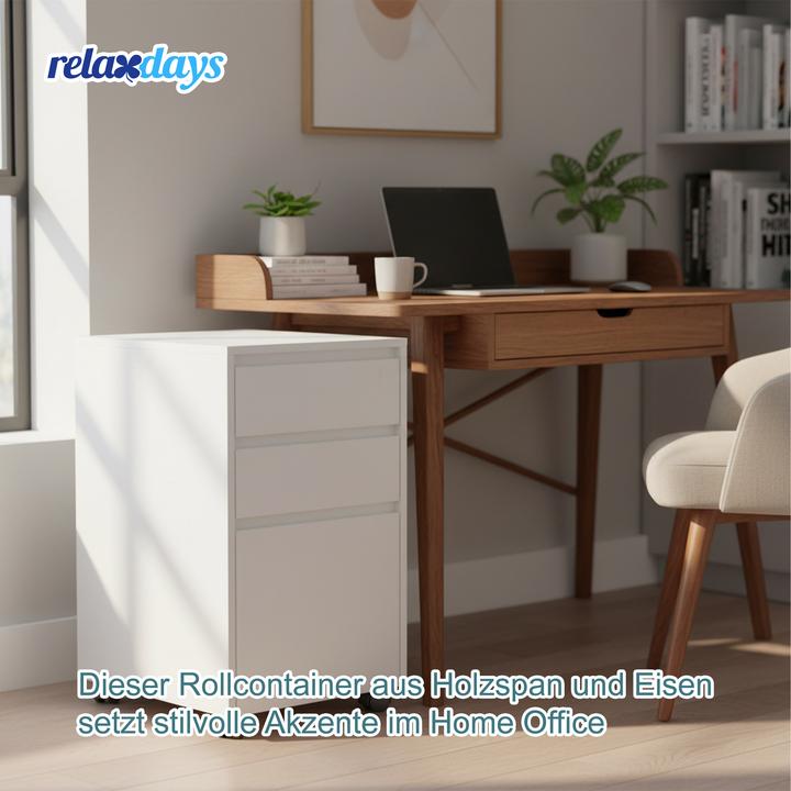 Image du produit Relaxdays Rollcontainer mit 3 Schubladen (40 x 40 x 70 cm)
