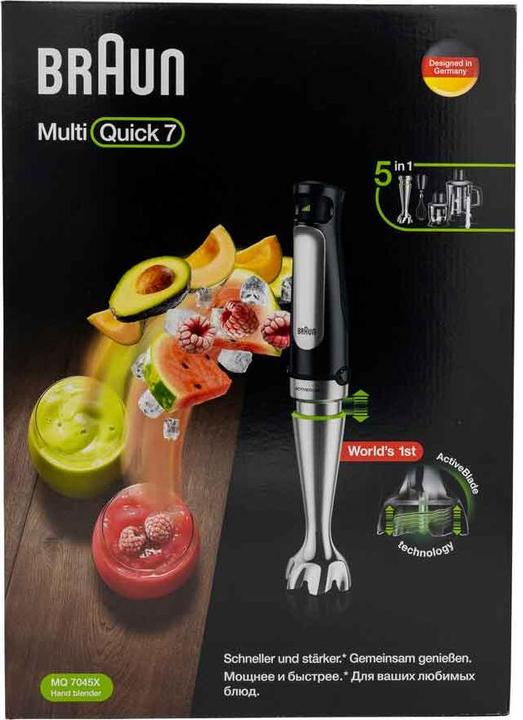 Actual product image Braun Blender MultiQuick 7 MQ7045X Silver Black