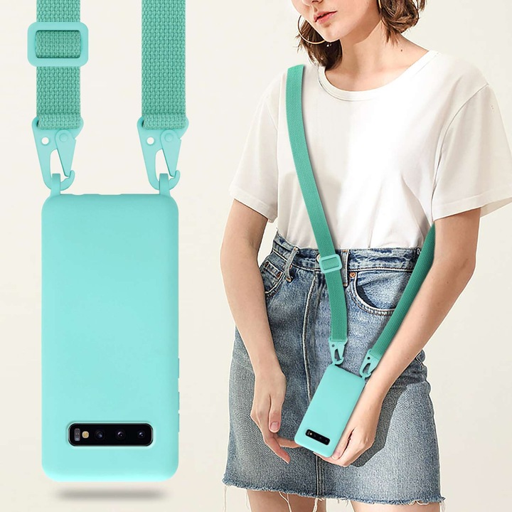 Actual product image Cadorabo TPU Cover Mobile Phone Chain Liquid (Samsung Galaxy S10)