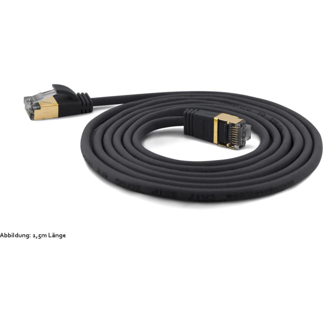Wantec Extra dünnesCat.7 Rohkabel SSTP Patchkabel (S/FTP, CAT7, 7 m), Netzwerkkabel