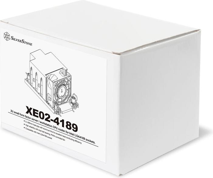 Productafbeelding Silverstone SST-XE02-4189 - Xenon 2U kleine vormfactor server/werkstation CPU-koeler voor Intel LGA (65 mm)
