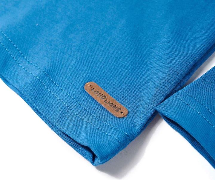 Produktbild vidaXL Kinder-Langarmshirt Petrolblau 116,Material: 100