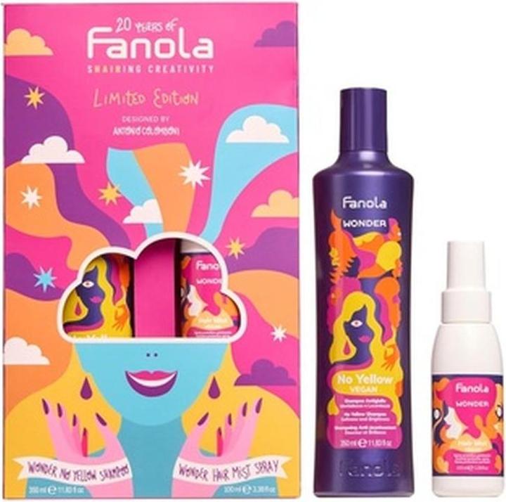 Image du produit Fanola Celebration Kit 20 Years Wonder No Yellow Shampoo and Wonder Hair Mist (Kit de soins capillaires)