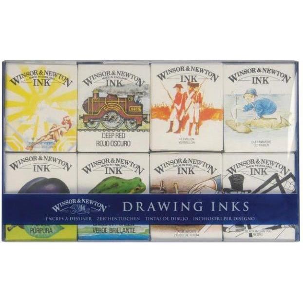 Winsor & Newton, Künstlerfarbe + Bastelfarbe, Drawing Ink William Collection 8x14 ml (Mehrfarbig, 14 ml)