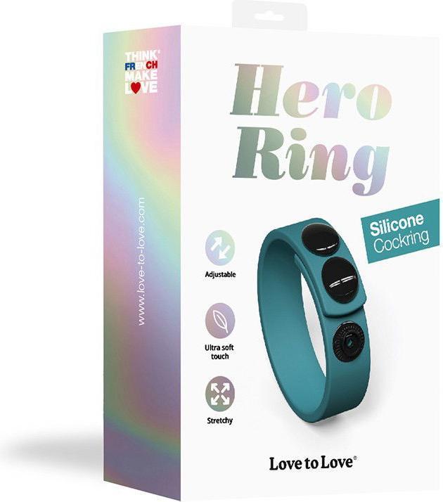Produktbild Love to Love Hero Ring - Verstellbarer Cock Ring - Blau