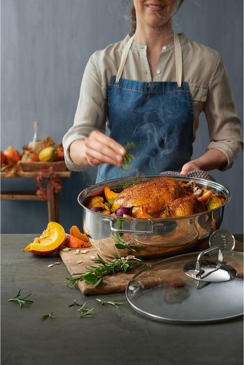 Produktbild WMF Bräter mit Glasdeckel (Kochtopf, Edelstahl, 38 x 12 cm)