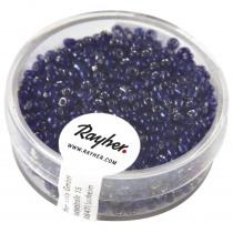 Produktbild Rayher Rocailles, 2 mm ø, mit Silbereinzug, dunkelblau