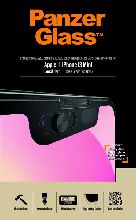 Actual product image PanzerGlass Screen protector CF Cam Slider AB (1 pcs., Apple iPhone 13 mini)
