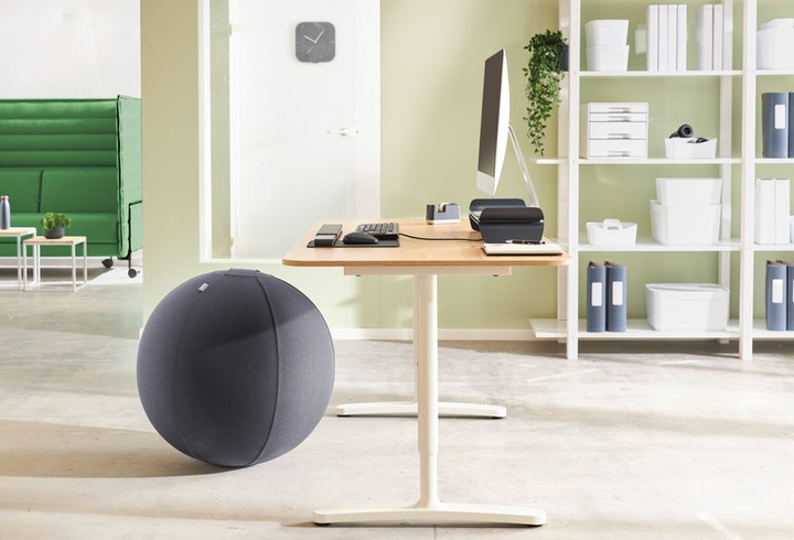 Immagine prodotto Leitz Sedile Ball Active Ø 55cm grigio velluto (55 cm)