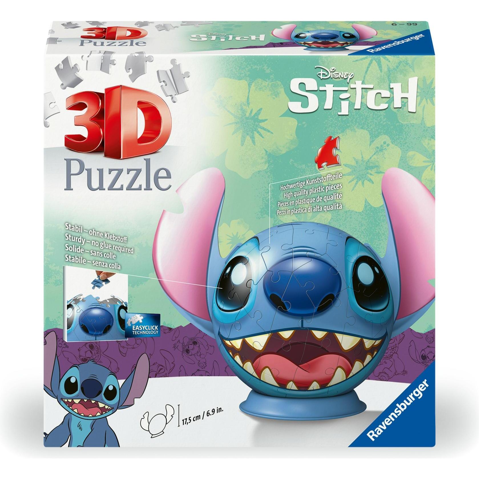 Ravensburger Disney Stitch Puzzle-Ball mit Ohren (72 Teile)